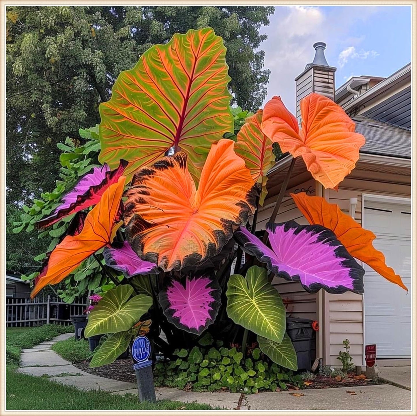 YIJKDSC Elephant Ear for Planting Beautiful Assortment for Outdoor Garden Landscapes,Ideal for Home Gardens & Patios-m (c, 2bulbs)
