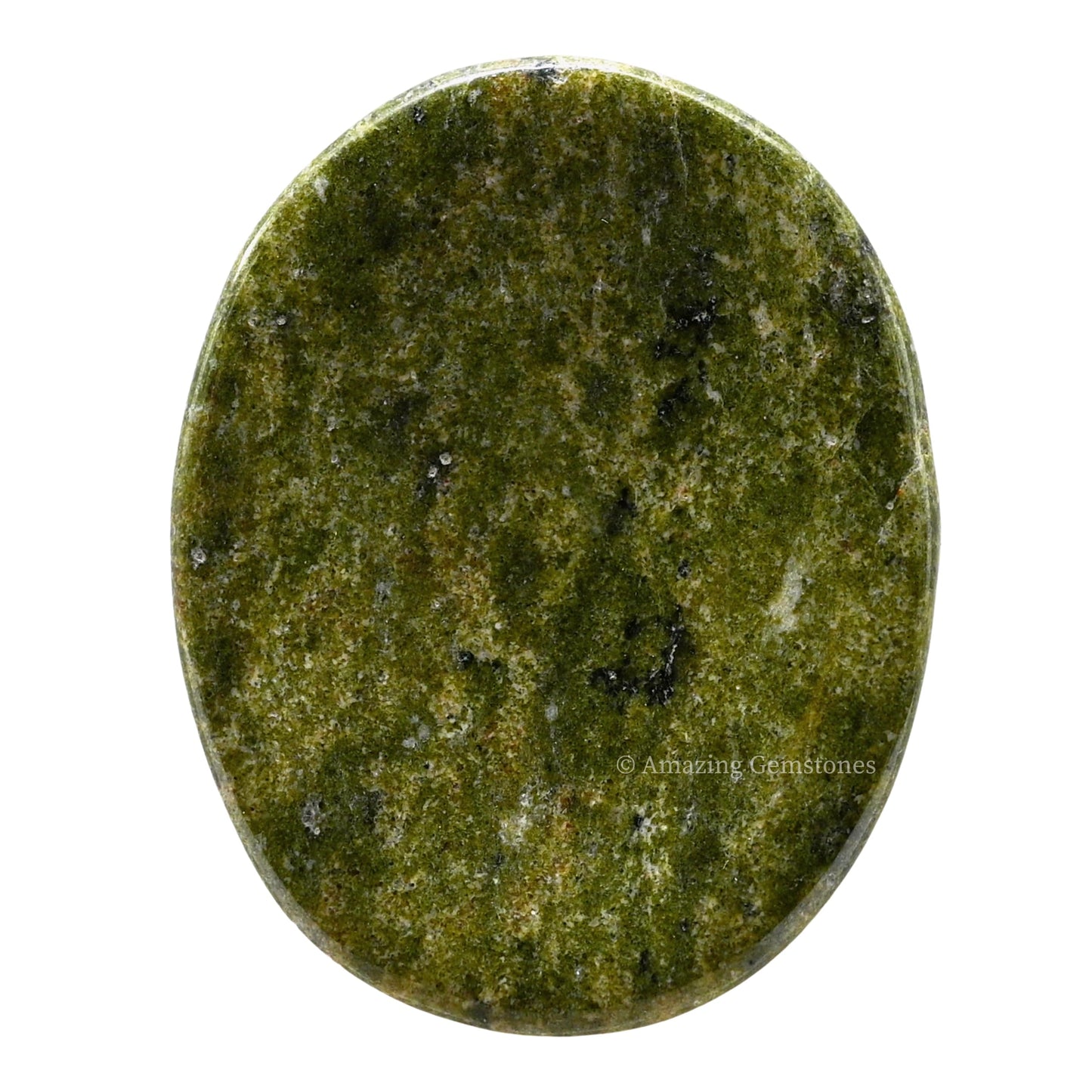Amazing Gemstone Vesuvianite Worry Stone Crystals and Healing Stones - Stones for Stress Relief - Piedra Crystal Fidget for Meditation, Relaxation - Unique Stocking Stuffers and Birthday Gift