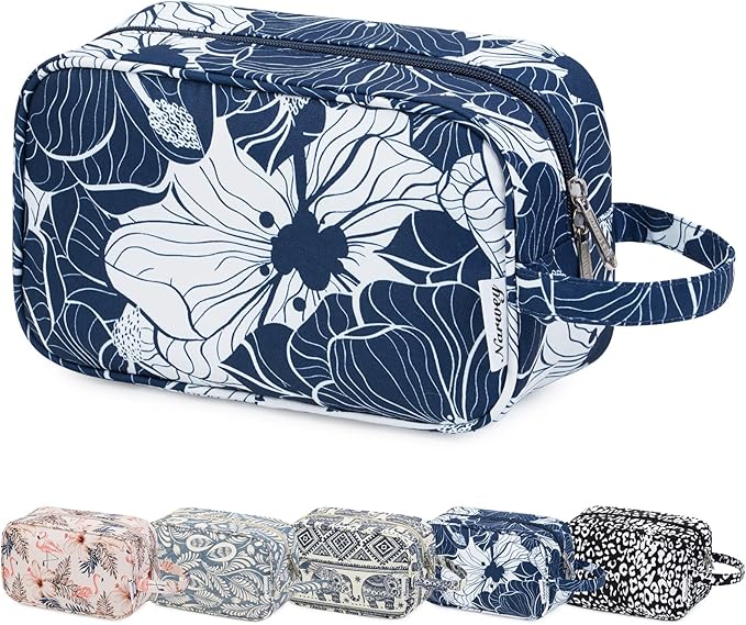 Narwey Travel Toiletry Bag for Women Traveling Dopp Kit Men Travel Bag for Toiletries Cosmetic Bag Makeup Bag Medicine Bag for Traveling