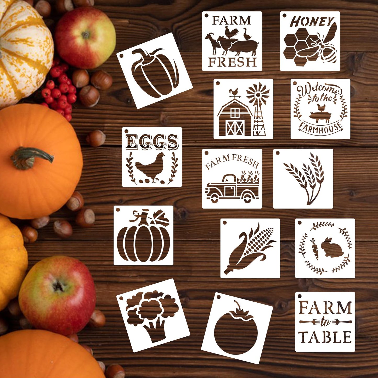DZXCYZ 80 Pcs 5 x 5 Inch Stencils for Painting on Wood, Reusable Farm Animal Plastic Stencils DIY Craft Paint Template Set for Wall Rock Home Decor