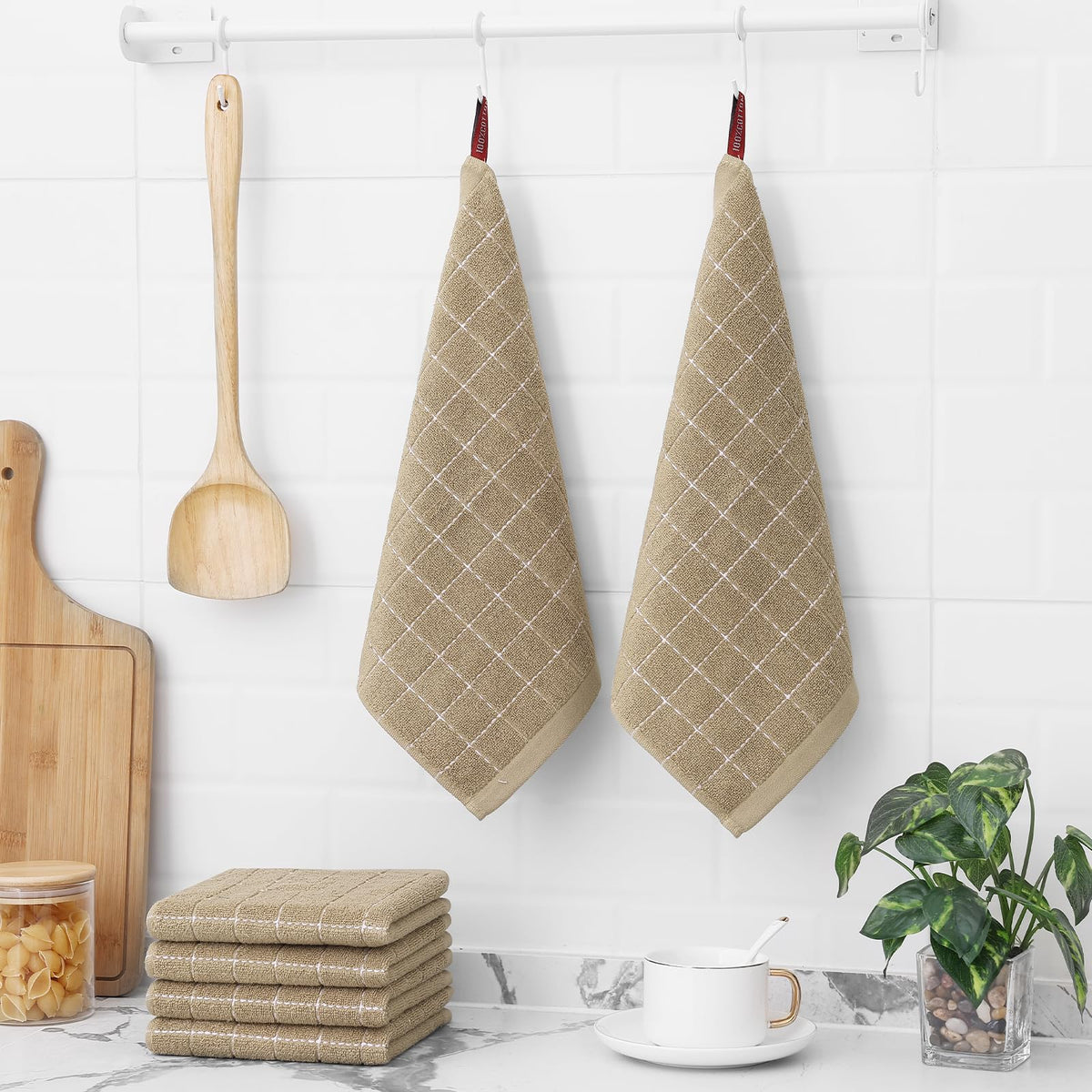100% Cotton Terry Kitchen Dish Cloths (6 Count)