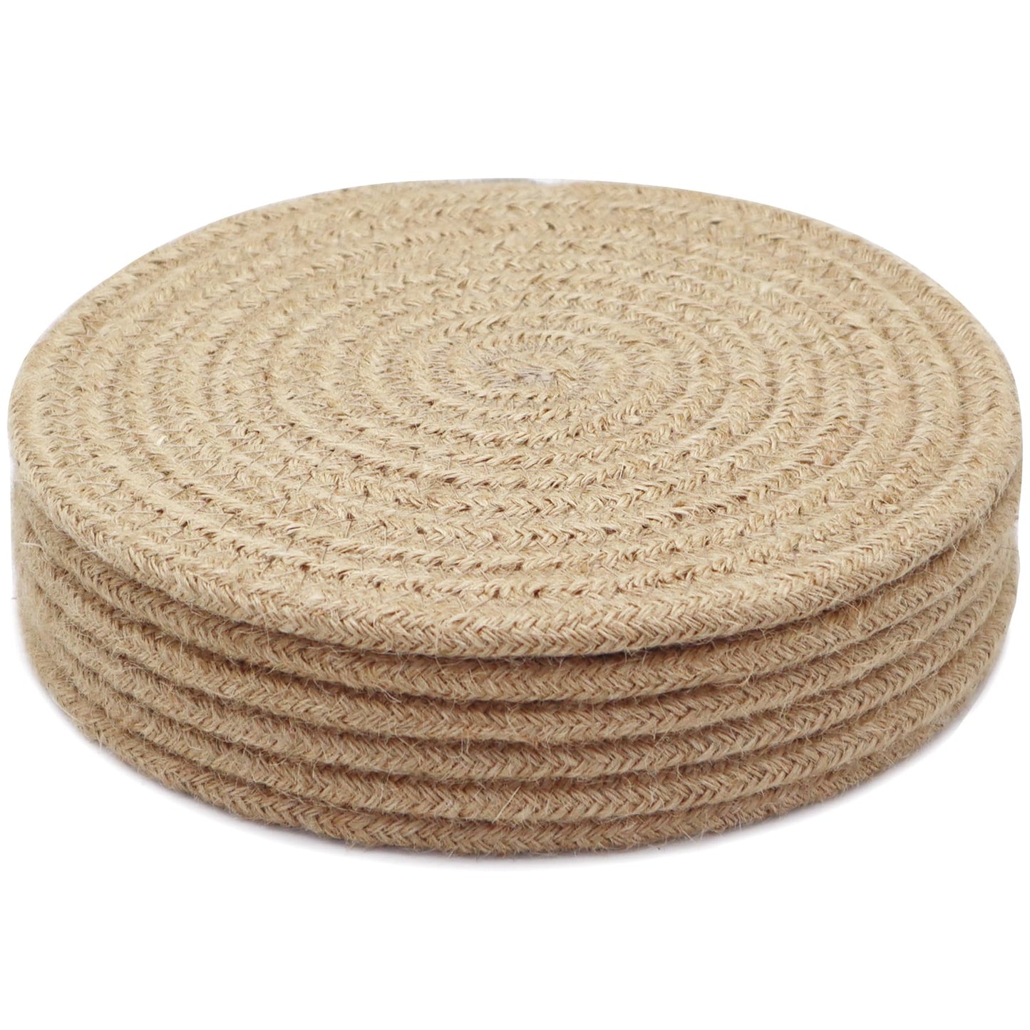 KITLAB 8 Inch Trivets for Hot Dishes, Hot Pots and Pans, Thick Heat Resistant Large Coaster for Kitchen, Hot Pads, Kitchen Essentials, Kitchen Decor for Table & Countertop, 6 Pcs