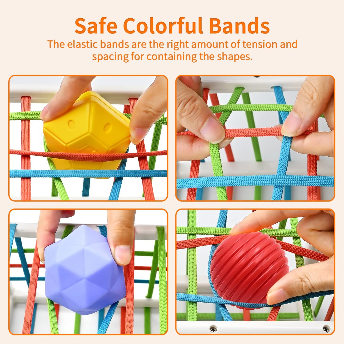 AiTuiTui Baby Sensory Montessori Activity Toys for 1 2 Year Old Boy Girl, Early Learning Develop Shape Sorter Cube with Soft Textured Balls for Infants Toddler Birthday or Easter Gifts