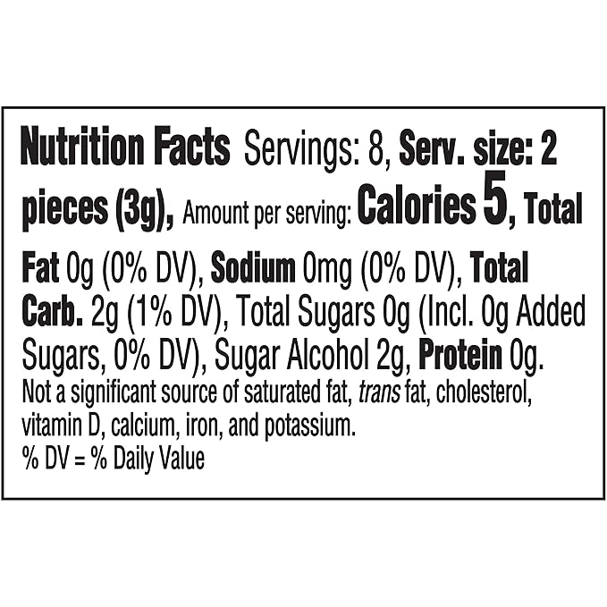 Dentyne Ice Peppermint Sugar-Free Chewing Gum, 9 Packs of 16 Pieces (144 Total Pieces)