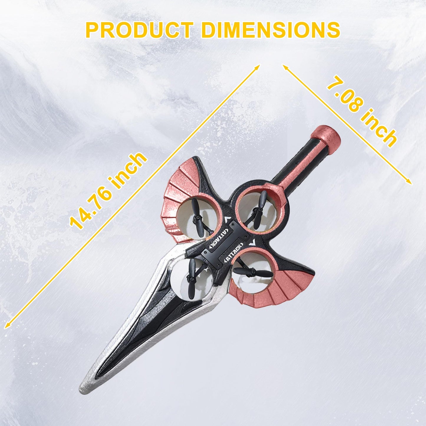 Virellia Flying Sword RC Airplane, Gesture Control Airplanes for Kids Adult 8-16, Remote Control Drone with Light, 360° Flip Fighter Jet Toy, Gravity Sensing, Stunt Roll, Gift for Boy Girl, Rose Gold