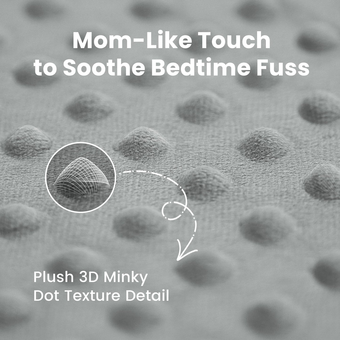 Huloo Sleep Baby Floor Play Mat for Playpen, Extra Thick 50"x50" Padded Mat with Ultra Soft 3D Minky Dot & Removable Washable Cover, Non-Slip & Safe for Crawling,Tummy Time,Infant/Toddler (Grey)