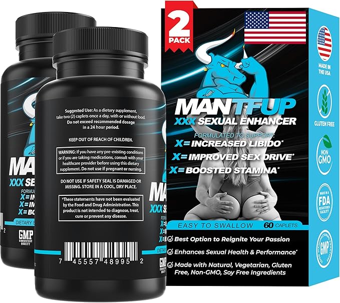 Daily Sexual Enhancer for Men | Boost Libido, Testosterone, Pleasure & Performance, Fast-Acting Enhancement | Potenciadores de Testosterona (120 Count (Pack of 2))
