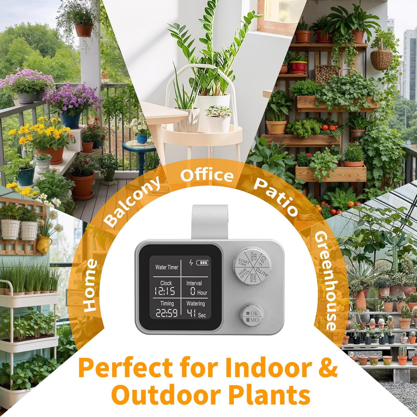 Automatic Plant Waterer Indoor Plant Watering Devices System, Self Drip Irrigation System Kit for Indoor Outdoor Garden, Adjustable Drippers, Water 15 Plants