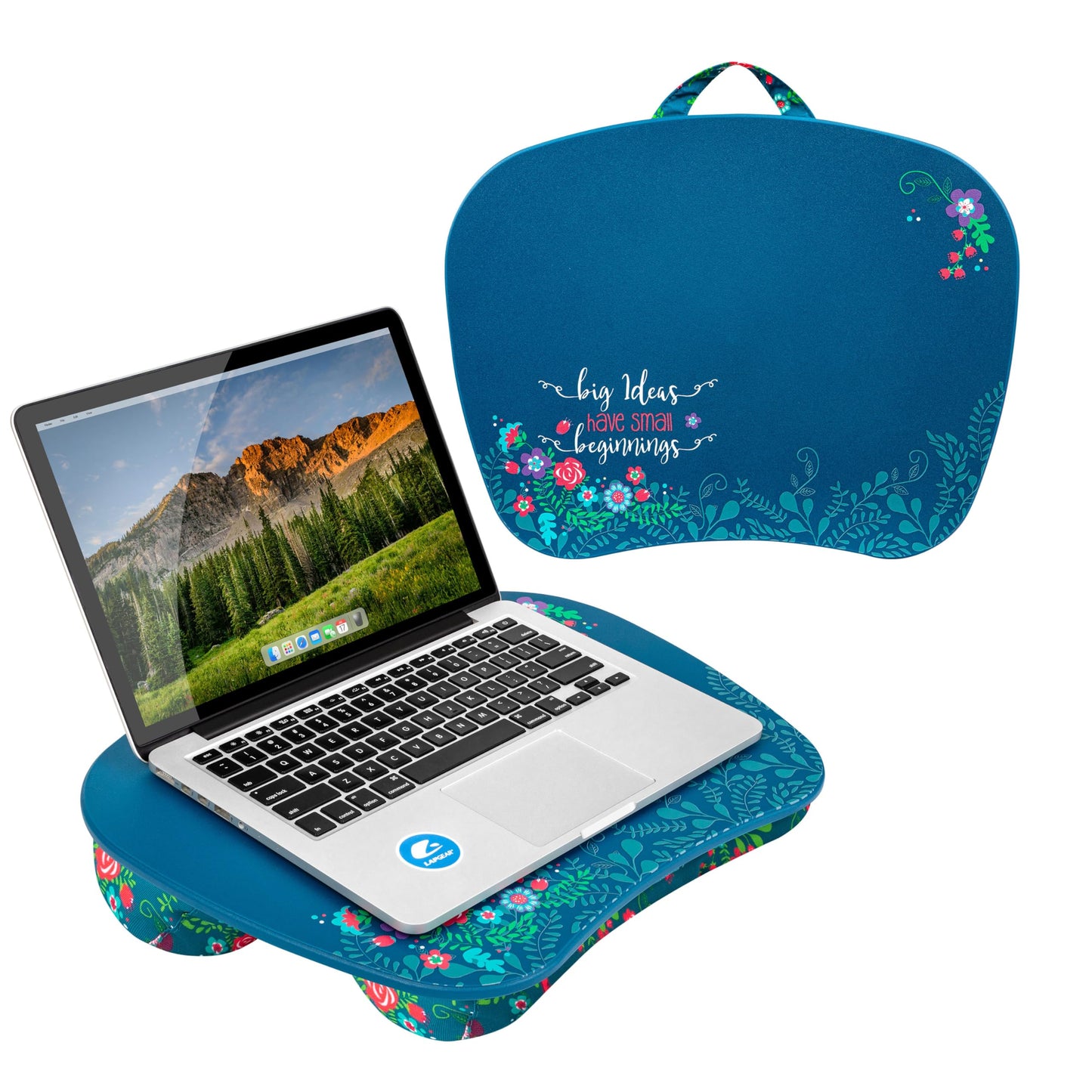 LAPGEAR MyStyle Portable Lap Desk with Cushion - Big Ideas - Fits up to 15.6 Inch Laptops - Style No. 45311