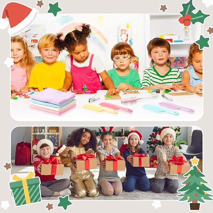 Chengu 96 Pcs Operation Christmas Bulk Items for Child, Kids Hygiene Kit Include Toothbrushes, Towels, Nail Clippers and Combs for Christmas Charity Box Supplies Xmas Gift Fillers for Boys & Girls