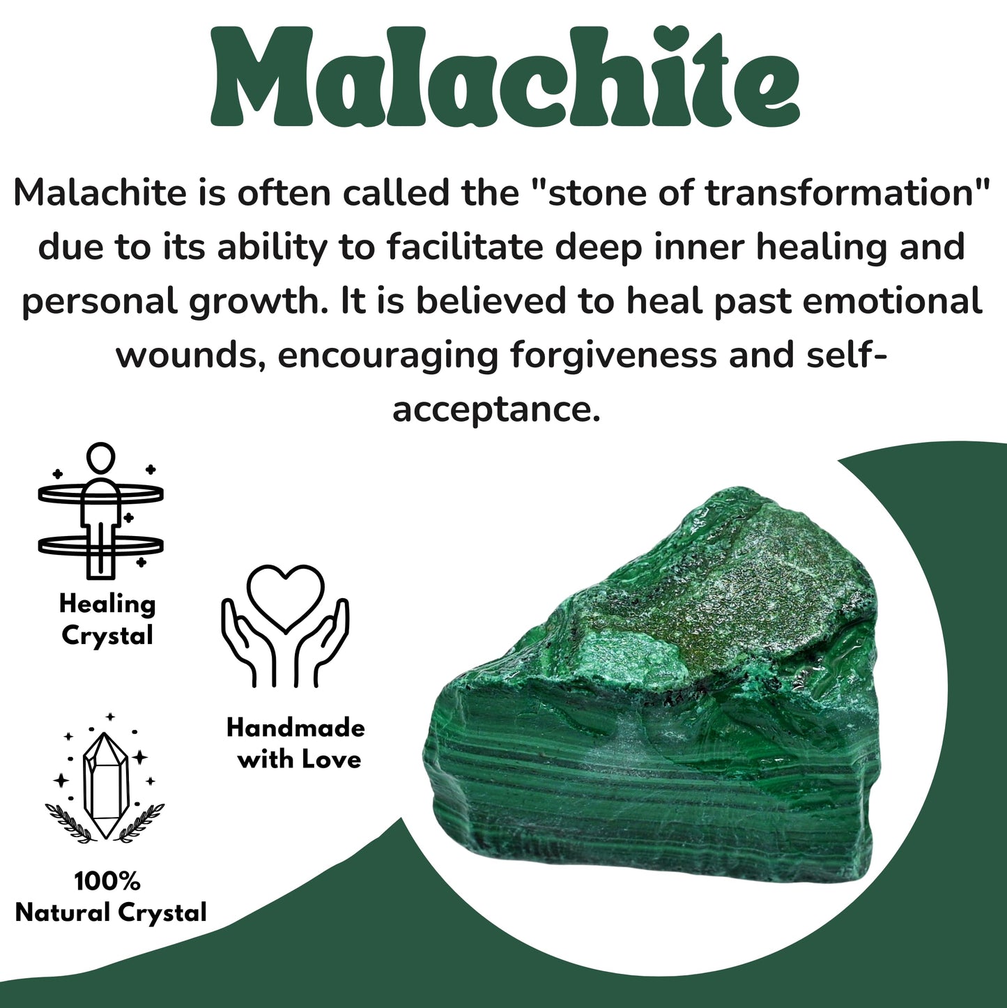 Amazing Gemstone 2 Pieces Malachite Raw Crystals and Healing Stones, Natural Rocks for Tumbling and DIY Raw Stones and Crystals