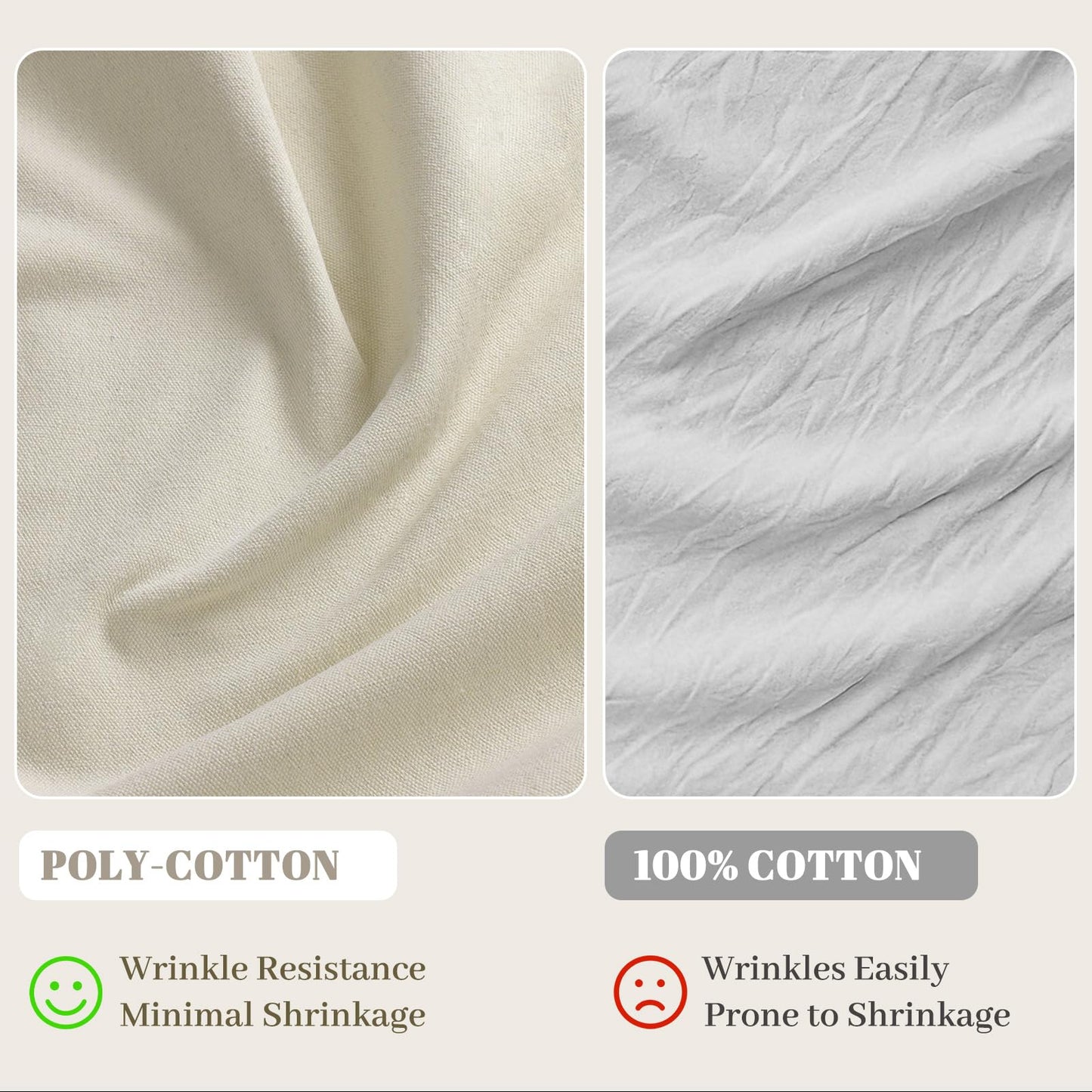 Soft Cotton Canvas Fabric, 10oz 59" Wide Thick Duck Canvas Drop Cloth Panels for Painting, Embroidery, Sewing, Arts & Crafts, 1 Yard Natural