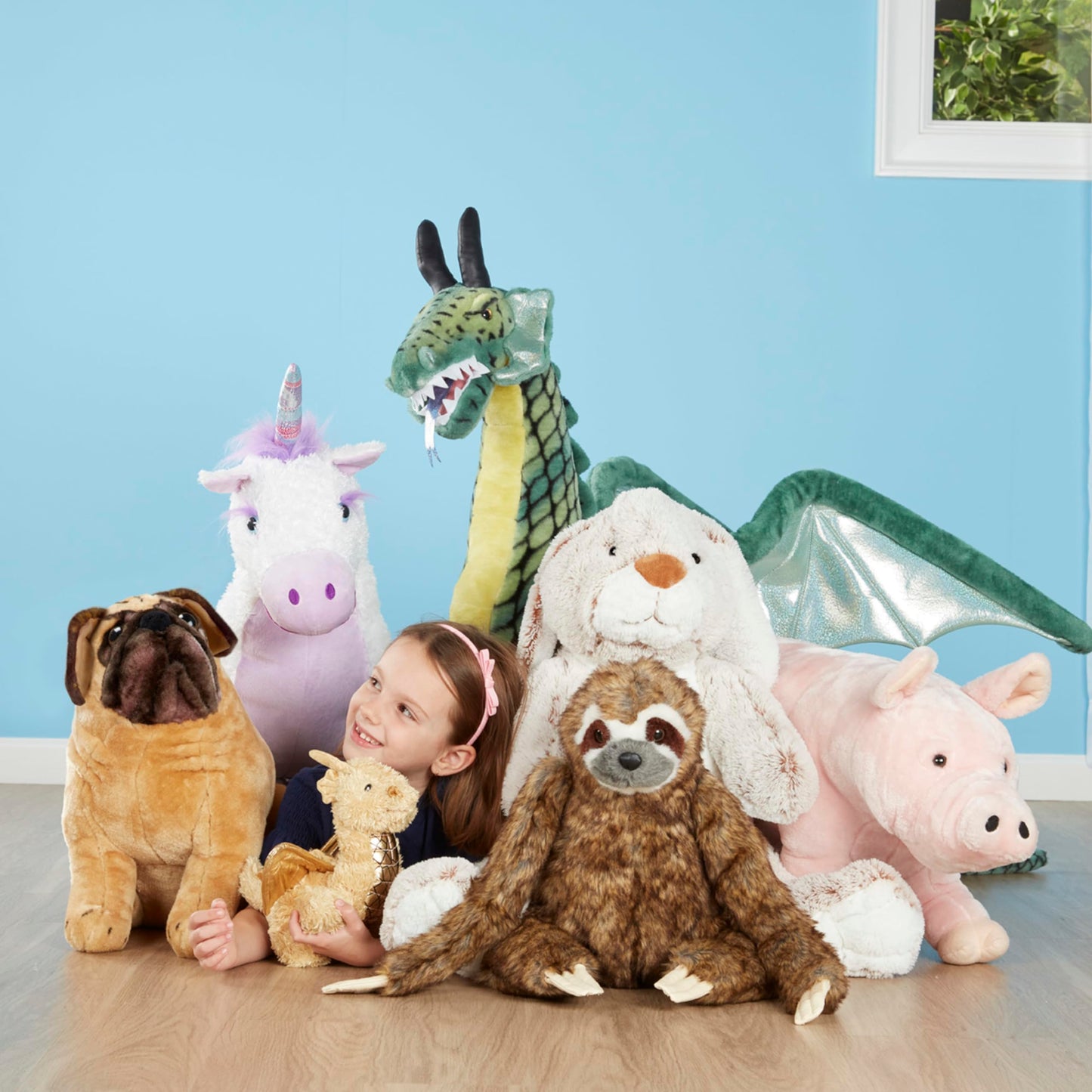 Melissa & Doug Jumbo Burrow Bunny Lop-Eared Rabbit Stuffed Plush Animal (21 Inches Tall)