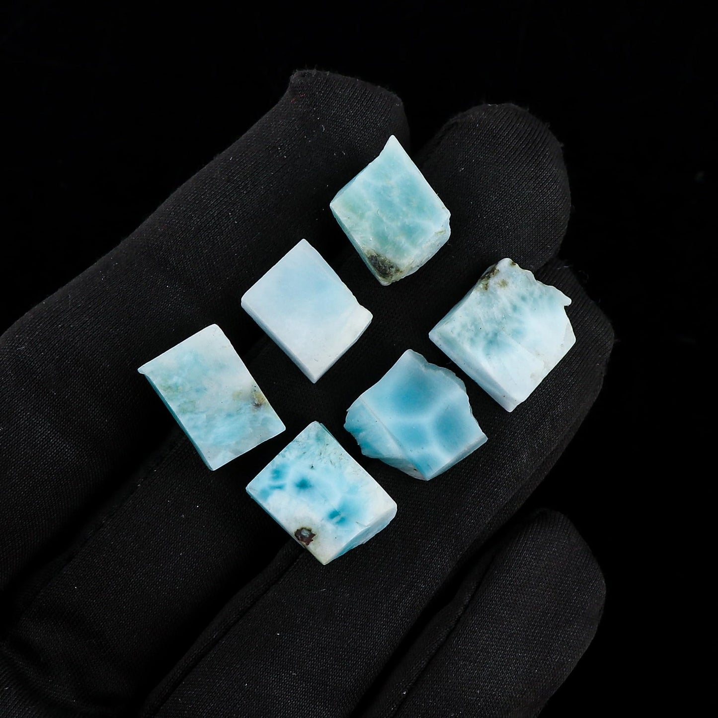 CRYSTALIS 50cts Natural Larimar Raw Crystals, Loose Gemstone Wholesale Bulk Rough Jewelry Making Supply, Chakra And Healing Stones, Wire Wrapping, DIY, Tumbling, Gem Collection