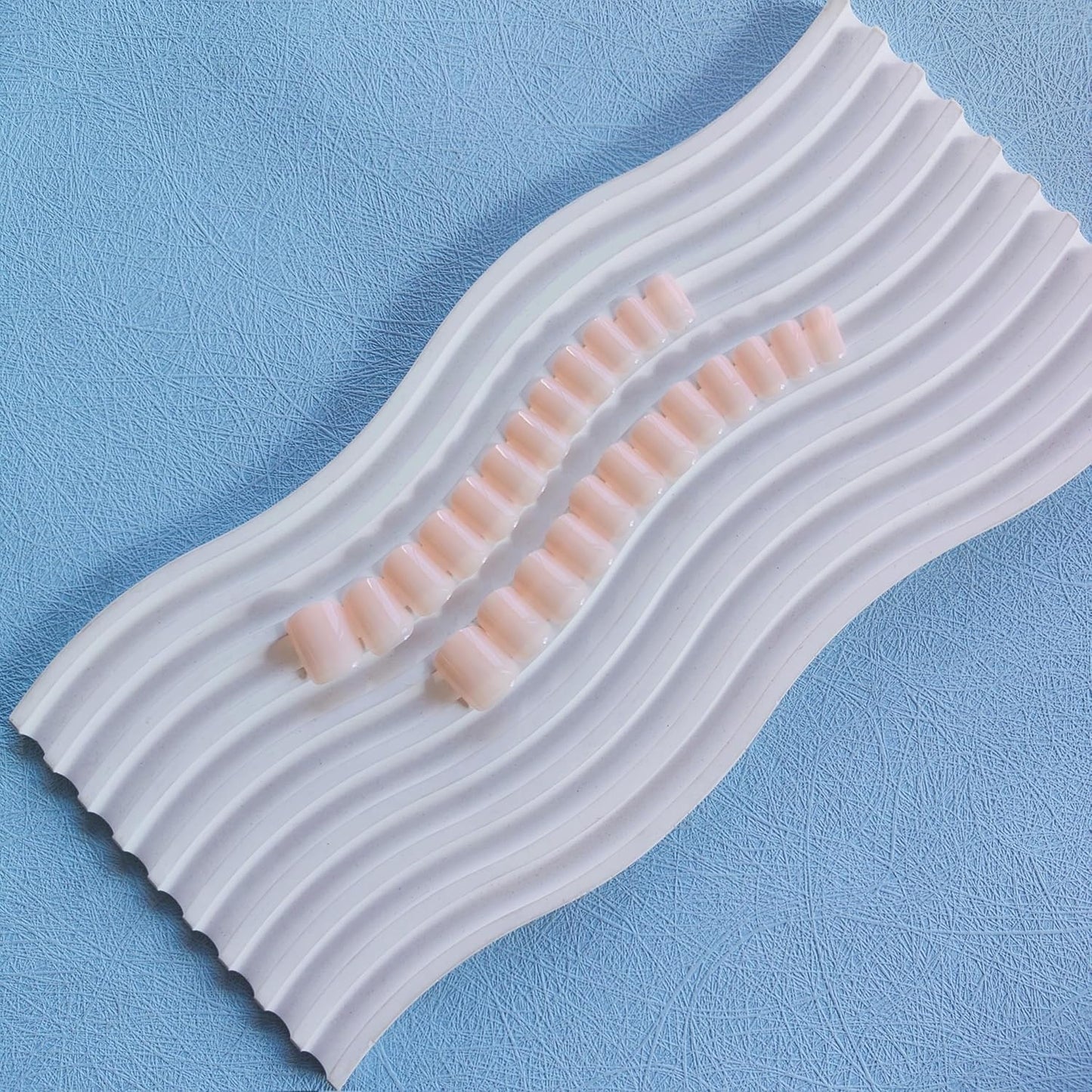 Nude Press On Nails Short Square, KXAMELIE Natural Gel Nails Glue on Acrylic Nails Press ons Featured Protective Coat Thick Reusable Fake Nails Solid Color 24 Short Coffin Artificial Nails