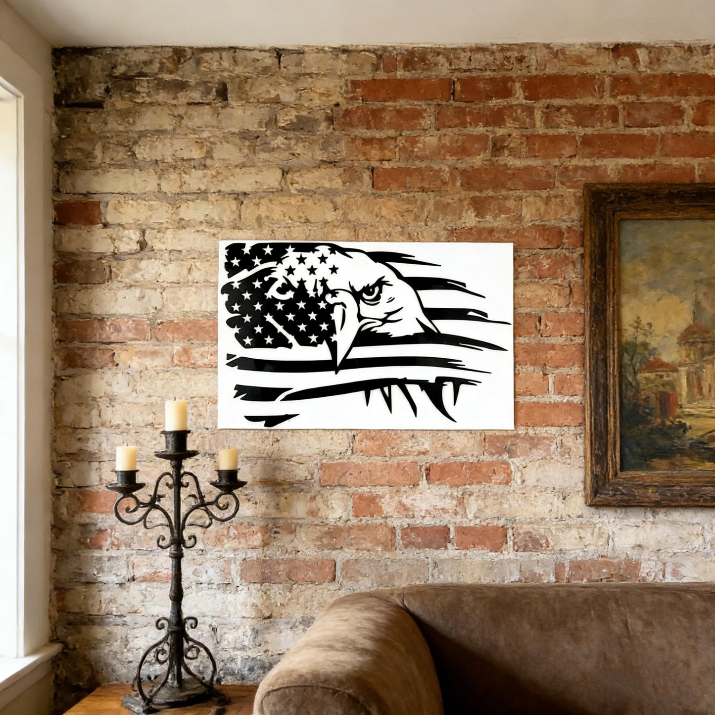 American Eagle Flag Wall Art Epoxy Resin Molds, Large Size Patriotic Home Decor Resin Molds Silicone Clearance, Large Home Wall Decor Silicone Molds for Epoxy Resin