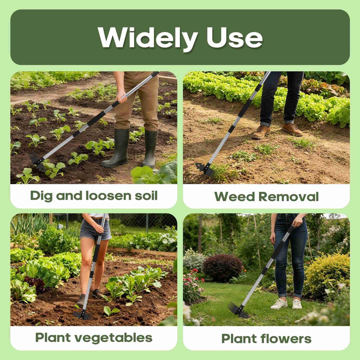 Weeder Tool - 60" Manual Weeder Remover Tool,Gardening Tools,Portable Garden Weeding Tool for Vegetable Gardening Backyard Farm Planting & Weeding