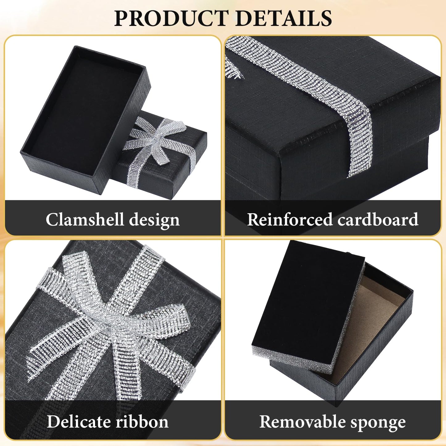 KisSealed 72 Pcs Jewelry Gift Boxes Bulk,Cardboard Jewelry Boxes 3.2 x 2.0 x 1.2 Inches,Foam Filled Small Gift Wrap Box for Rings Necklaces Earrings Bracelets,for Anniversaries,Weddings,Birthdays