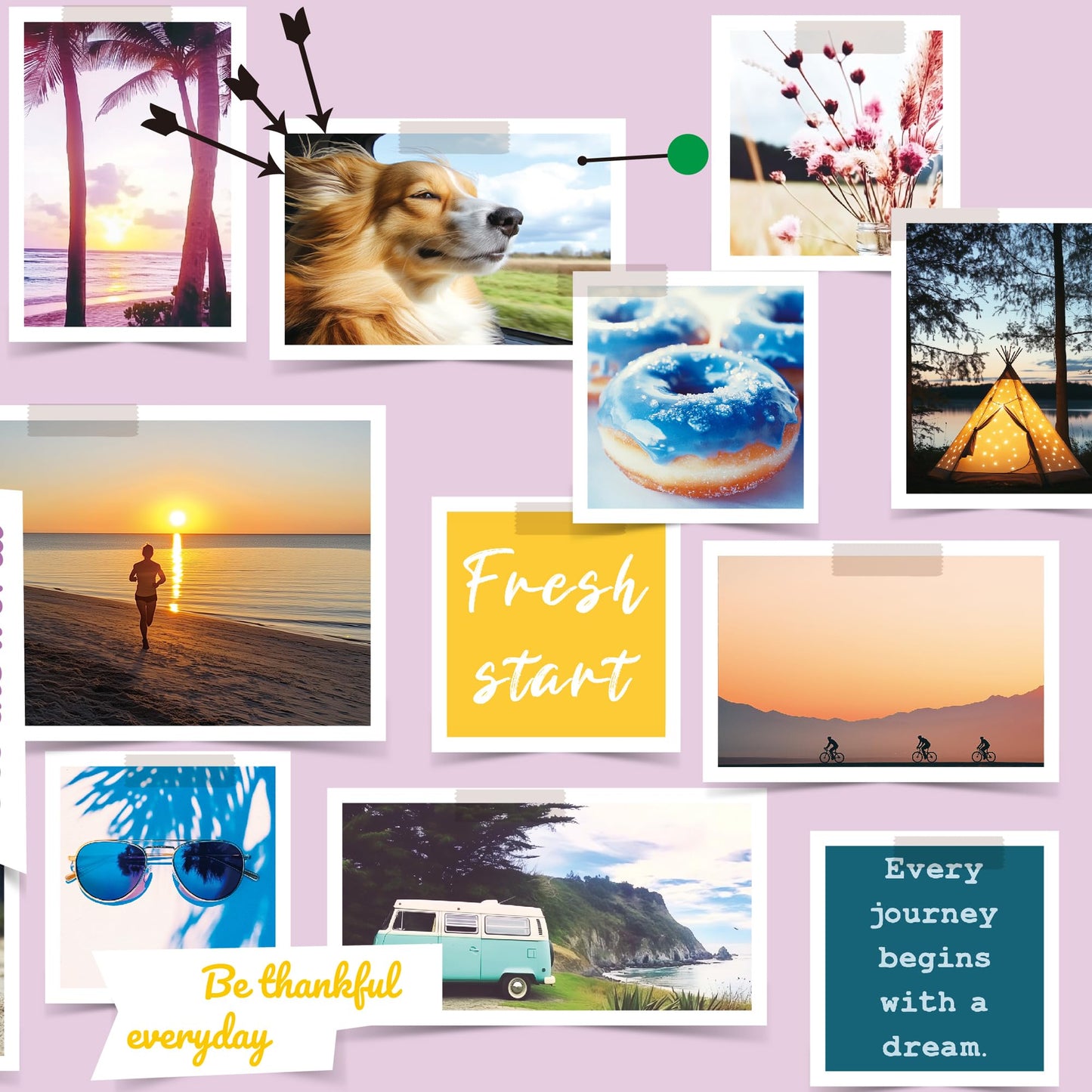 Scrapbook Supplies Stickers Vision Board Supplies Magazines Sticker Vision Board Book Daily Planner Sticker Book for Adults Collage Book Journaling Scrapbook Stickers Water Bottle Stickers