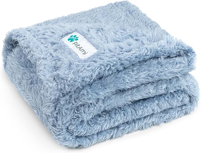 PetAmi Soft Plush Sherpa Dog Blanket for Pet Cat, Large 40x60, Beige
