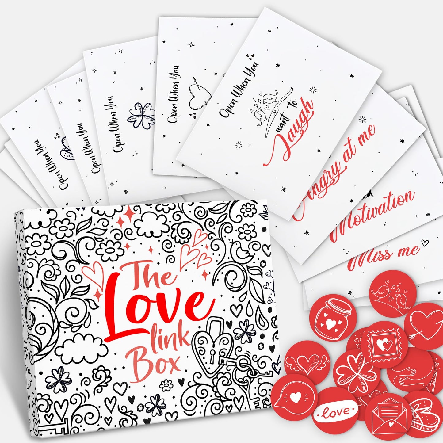Limina Open When Envelopes Kit – 12 Open When Envelopes with Stickers for Long Distance Relationship, College Students, Daughter, or Boyfriend – Thoughtful Love Letter Kit & Going Away Gift