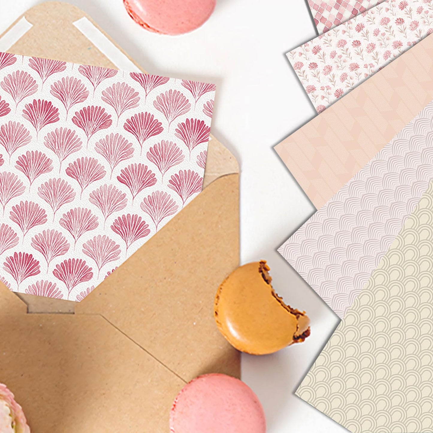 MerwDeeyt 12x12 Scrapbook Paper Packs, 48 Sheets Double Sided Patterned Papers Spring Floral Decorative Craft Paper for Scrapbooking Junk Journals Greeting Cards Decoration (Boho)