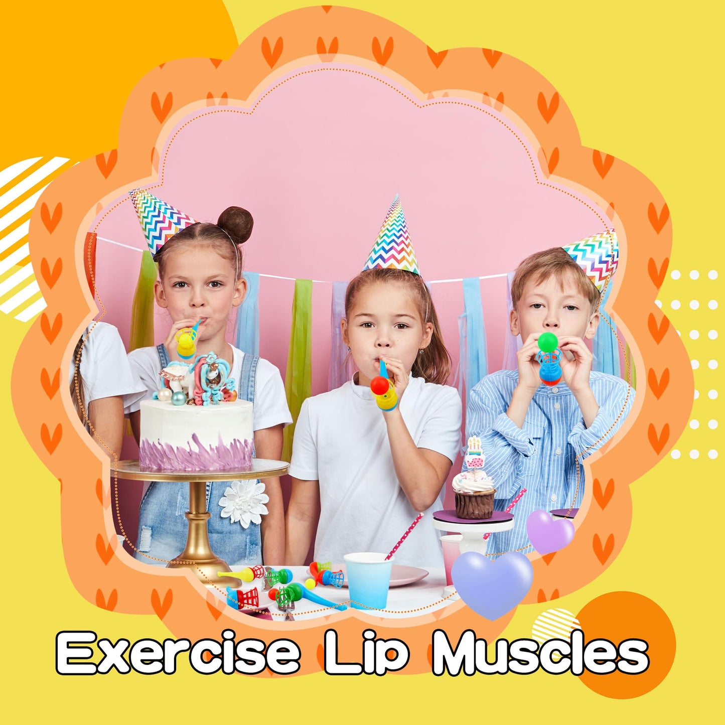 Octaday 40 Pcs Floating Blow Pipe Balls Random Color Ball Blowing Toy Balance Blowing Toys for Kids Party Supplies
