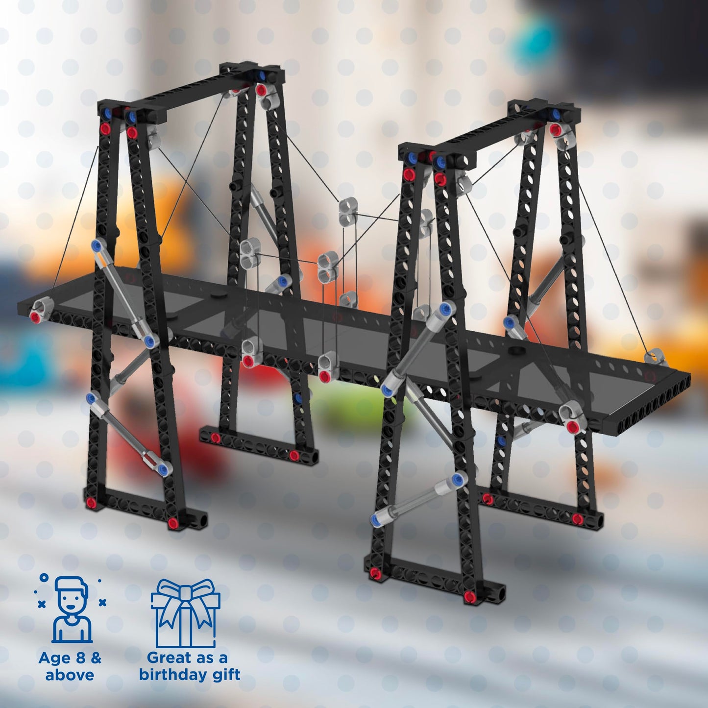 Thames & Kosmos | Structural Engineering: Bridges & Skyscrapers | Science & Engineering Kit | Build 20 Models | Learn about Force, Load, Compression, Tension | Parents' Choice Gold Award Winner, Blue