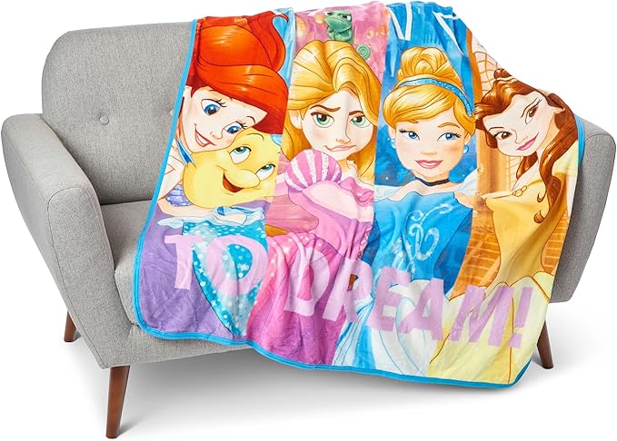 Northwest Disney Princesses, “Dreamers” 46 60-inch Micro Raschel Throw Company, 46" x 60"