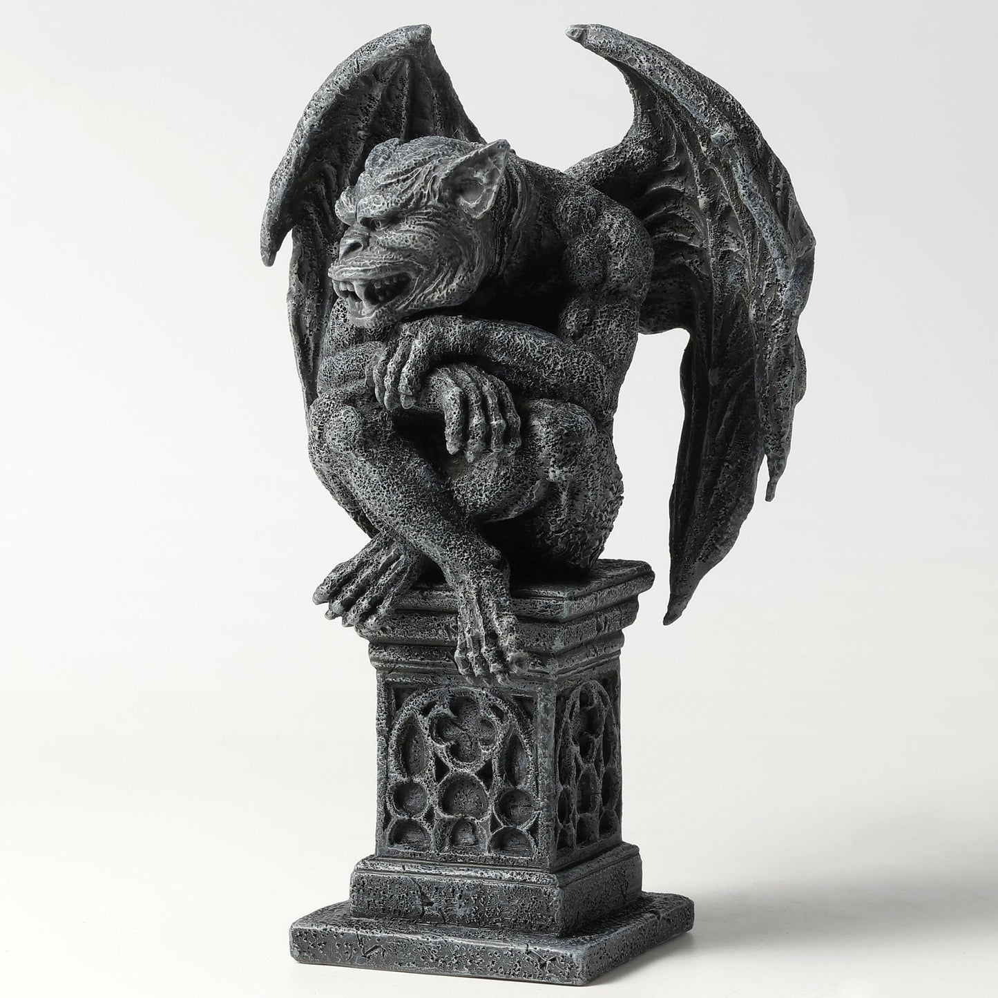 Veronese Design 7 1/8 Inch Beast Gargoyle on Pedestal Sitting Leg Crossed Polyresin Collectible Statue Figurine Gothic Fantasy Decor for Home or Gift