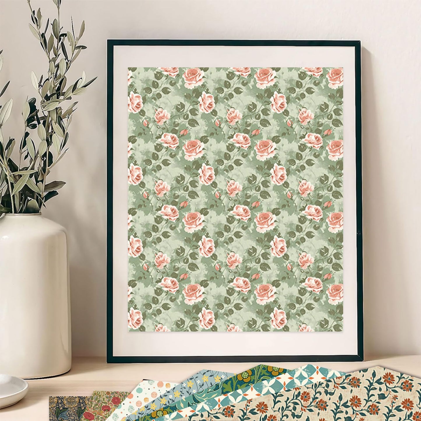 MerwDeeyt 12x12 Scrapbook Paper Packs, 48 Sheets Double Sided Patterned Papers Spring Floral Decorative Craft Paper for Scrapbooking Junk Journals Greeting Cards Decoration (Boho)