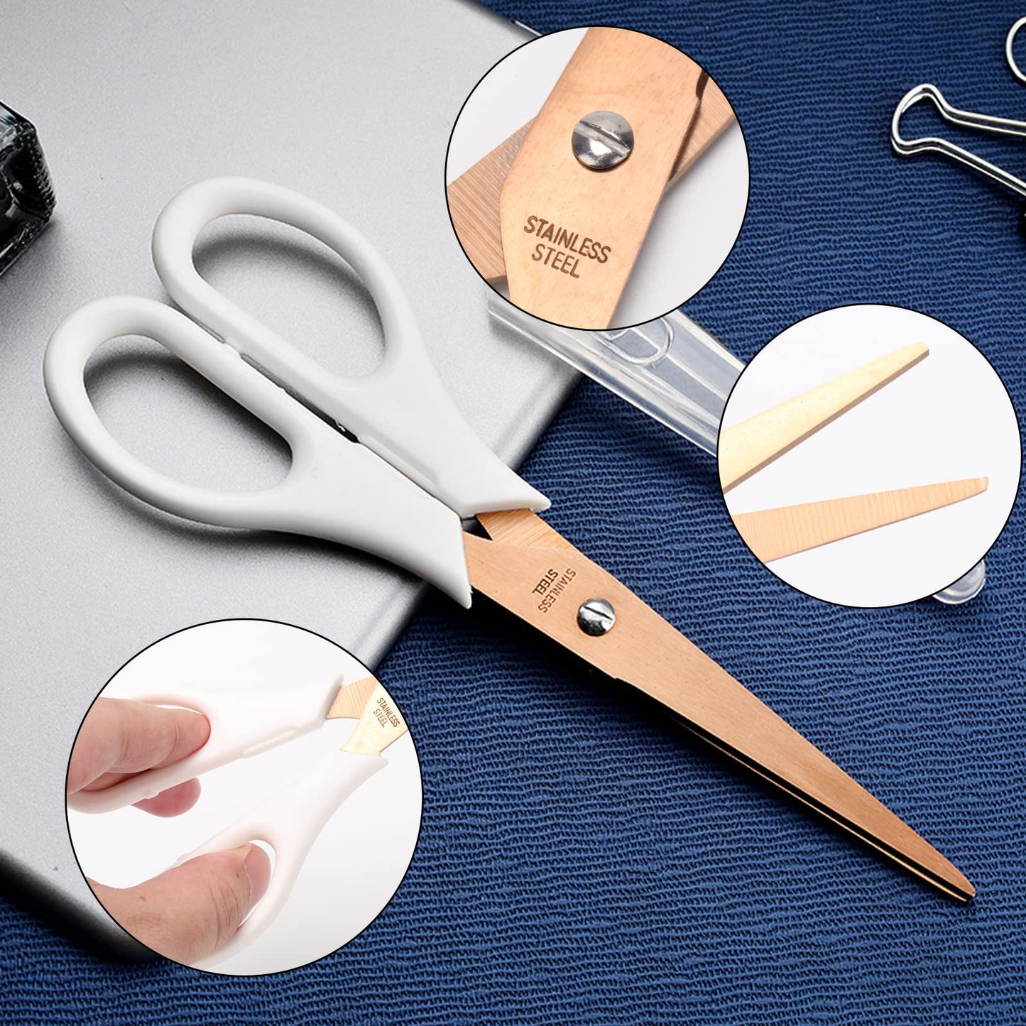 MILUSONG 9-in-1 Portable Tools Set Includes Scissors, Utility Knife, Craft Knife, Ruler, Tape Measure, Sewing Scissors, Tweezers DIY Tool Kit for The Household, Office