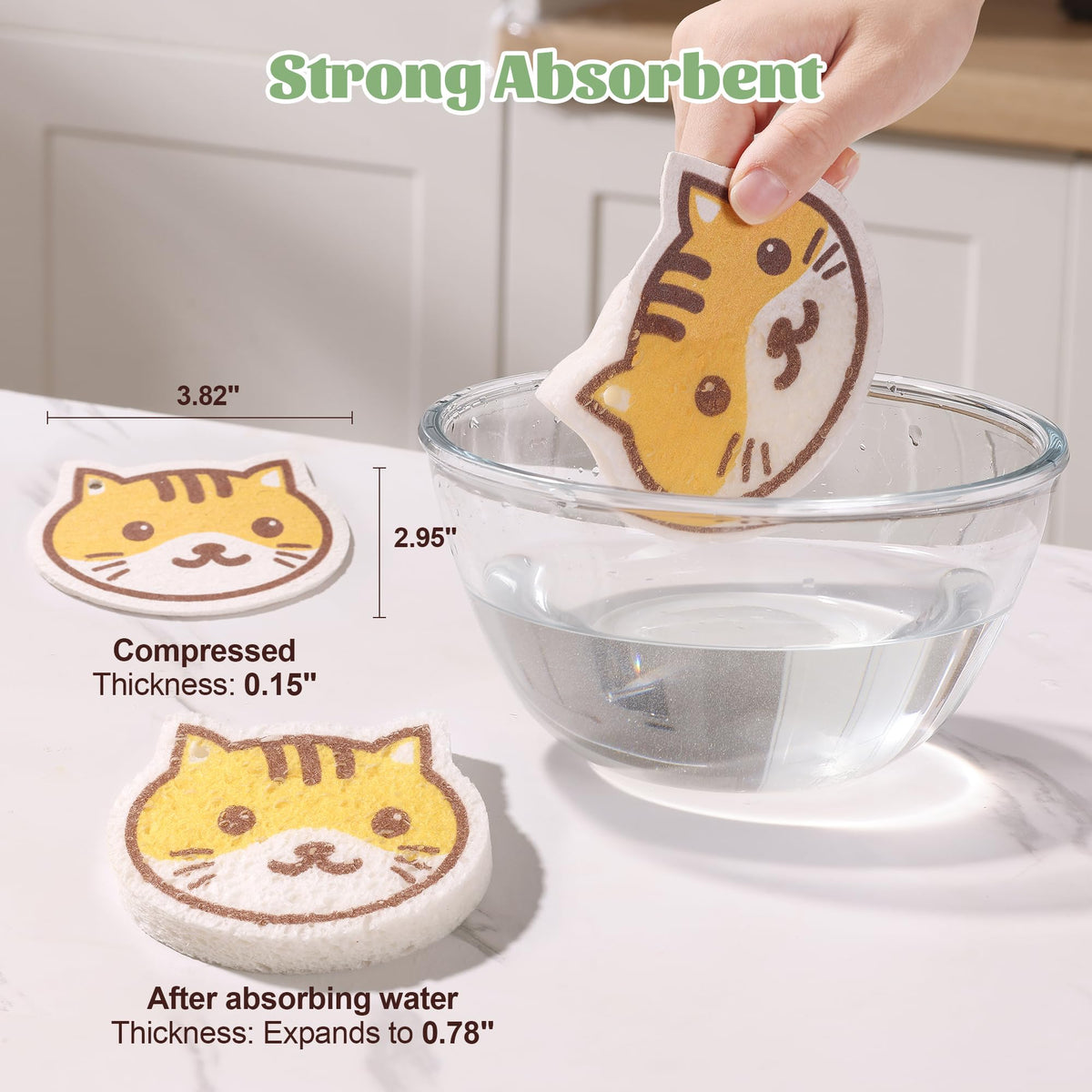 Cartoon Kitchen Sponge (18 Count)