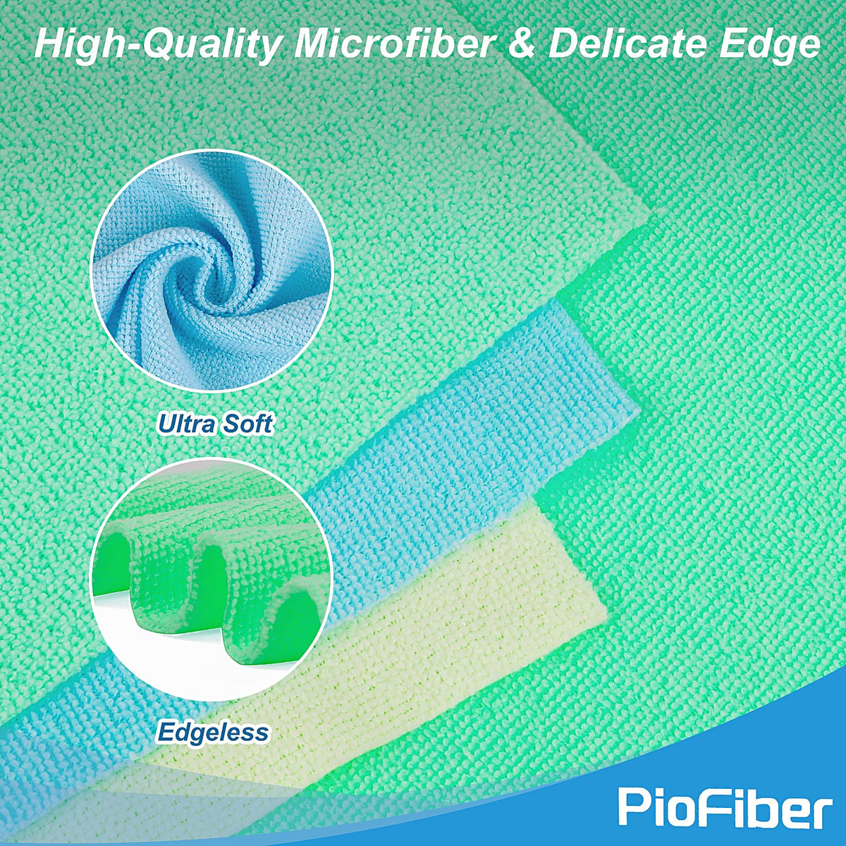 Shop Towels 20 Pack Edgeless Microfiber Cleaning Cloths (20 Count)