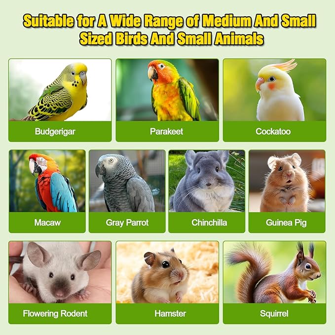 Arfubye 2PCS 13.8x7.9 inches Large Bird Perch Stand Wooden Parakeet Stand Platform Parrot Cage Accessories Rectangle Corner Stand Perch Shelf for Budgie Cockatiel Conure Macaw African Grey Chinchilla