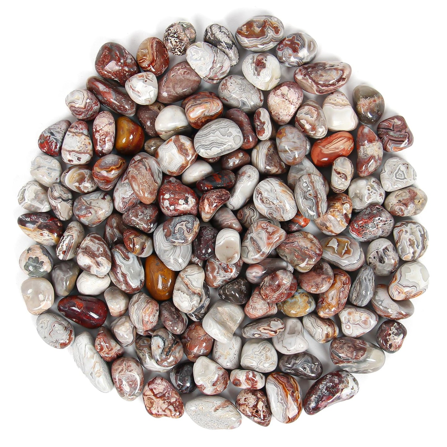 1.1lb Natural Crushed Crazy Agate Crystal Tumbled Chips-Healing Crystals Chips Bulk, Crushed Crystal Gemstones for Crafts, Beautiful Package for Gift (Crazy Agate)