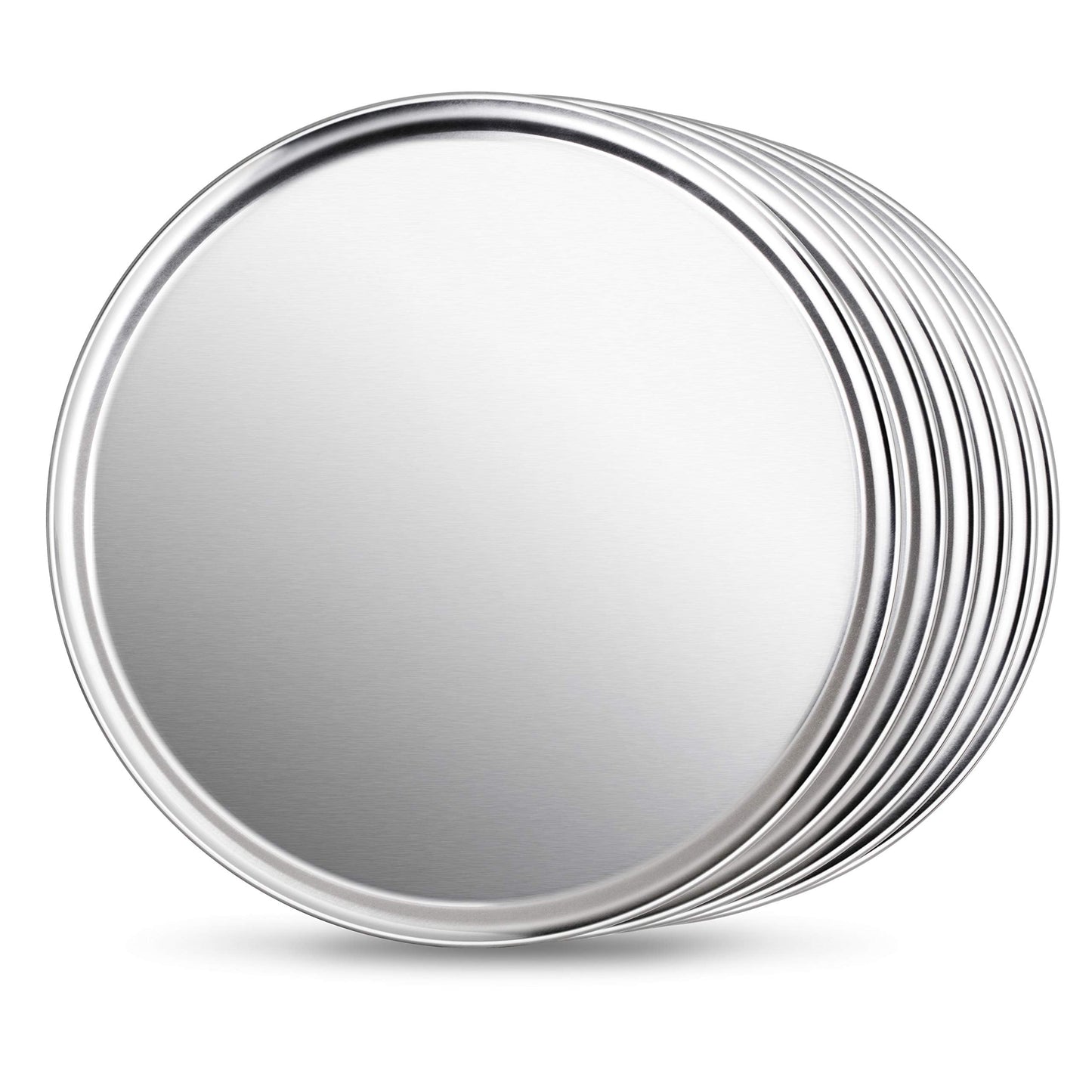 New Star Foodservice 536594 Restaurant-Grade Aluminum Pizza Pan, Baking Tray, Coupe Style, 18-Inch