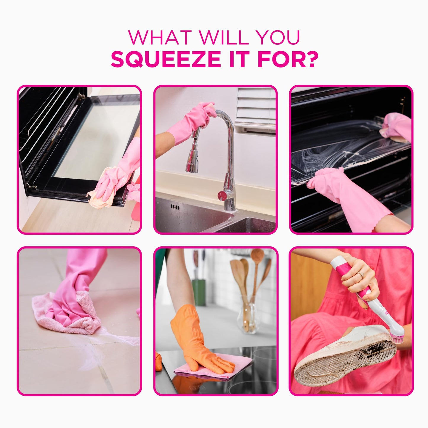 The Pink Stuff Squeezable Cleaning Paste 300g with SQeeZY Scrubber Sponge | Powerful Multi Purpose Surface Cleaner for Kitchen, Bathroom, Cookware, Tiles, Showers, and More