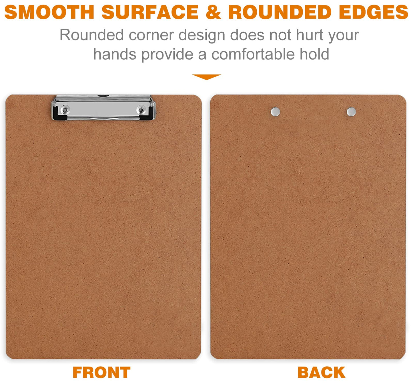 Clipboards, HERKKA 42 Pack Hardboard Office Clipboards Low Profile Clip Standard A4 Letter Size, ECO Friendly