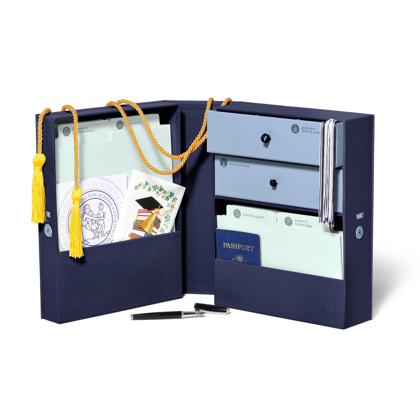 Savor | Life Essentials & Graduate Keepsake Organizer | Keep High School and College Graduation Memorabilia Organized and Safe in One Convenient Home with this Gift for Students and Grads