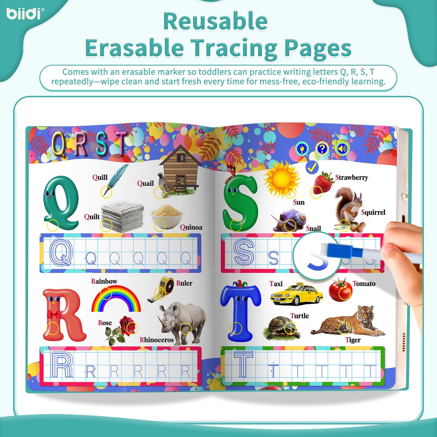 biidi Vietnamese-English Book for Bilingual Kids. Learn Vietnamese Alphabet. Vietnamese Books for Toddlers Learning Toy （Alphabet & Number）