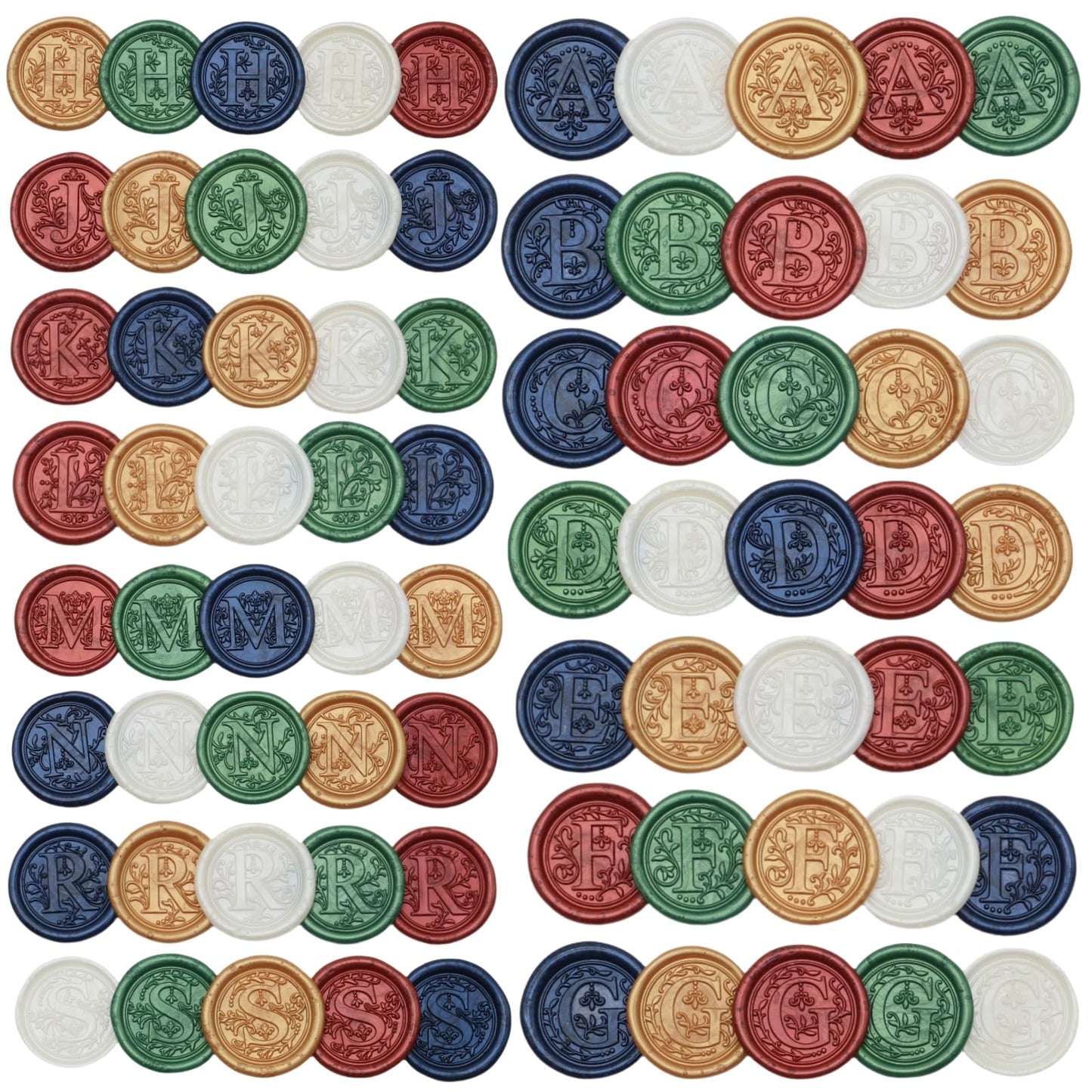 Initial Alphabet Wax Seal Stamp Kit, Retro Letter Sealing Stamp with 150Pcs Sealing Wax Beads Spoon Pen Set for Wedding Invitations Cards Envelopes (J)
