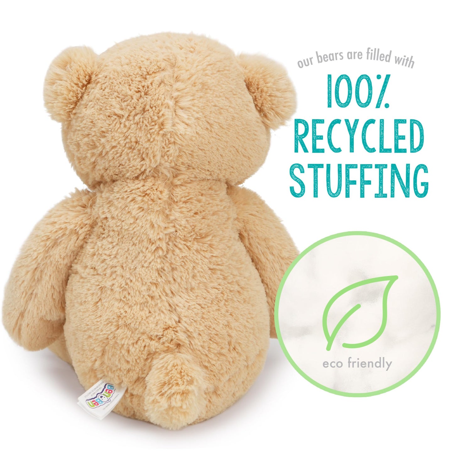 BenBen Teddy Bear Stuffed Animal, 18 inch Brown Stuffed Teddy Bear Plush Toy, Soft Plushies Gifts for Baby Shower, Easter Decorations