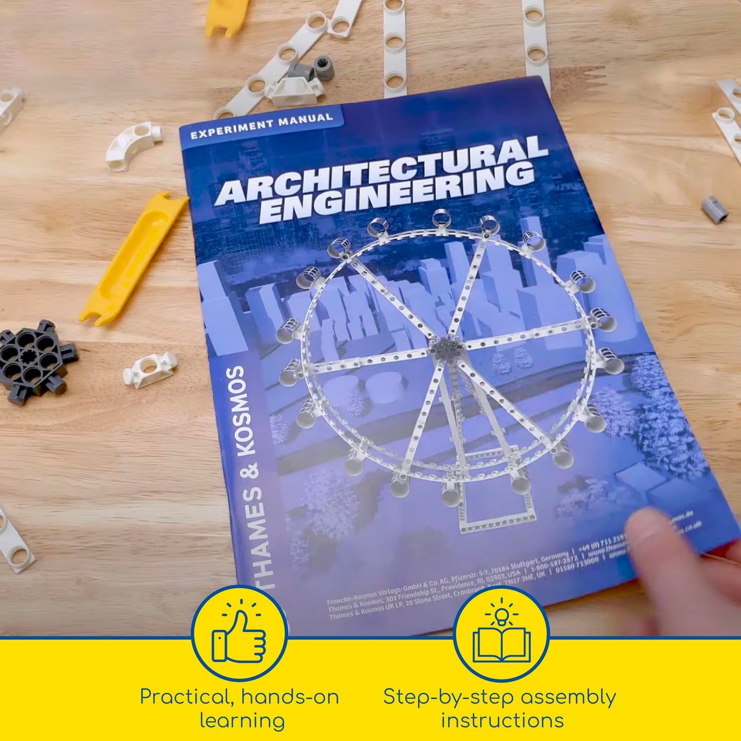Thames & Kosmos Architectural Engineering | Science Experiment & Model Building Kit | Build 26 Models of Structures & Structural Elements | A Parents' Choice Gold Award Winner 14.6 Inches