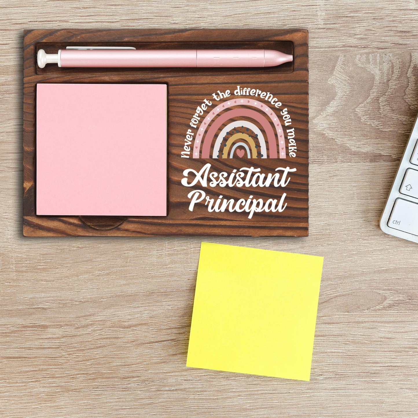 Assistant Principal Gifts, Thank You Appreciation Gifts for Assistant Principal Week Graduation Birthday Christmas School Office Desk Self-Stick Note Pad Holders SBB1