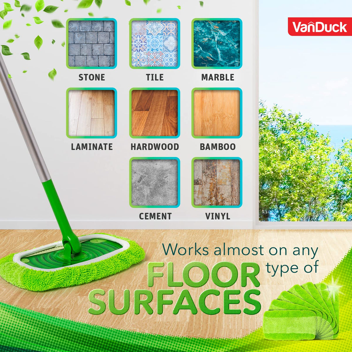 Reusable Microfiber Mop Pads for Swiffer Sweeper (4 Count)