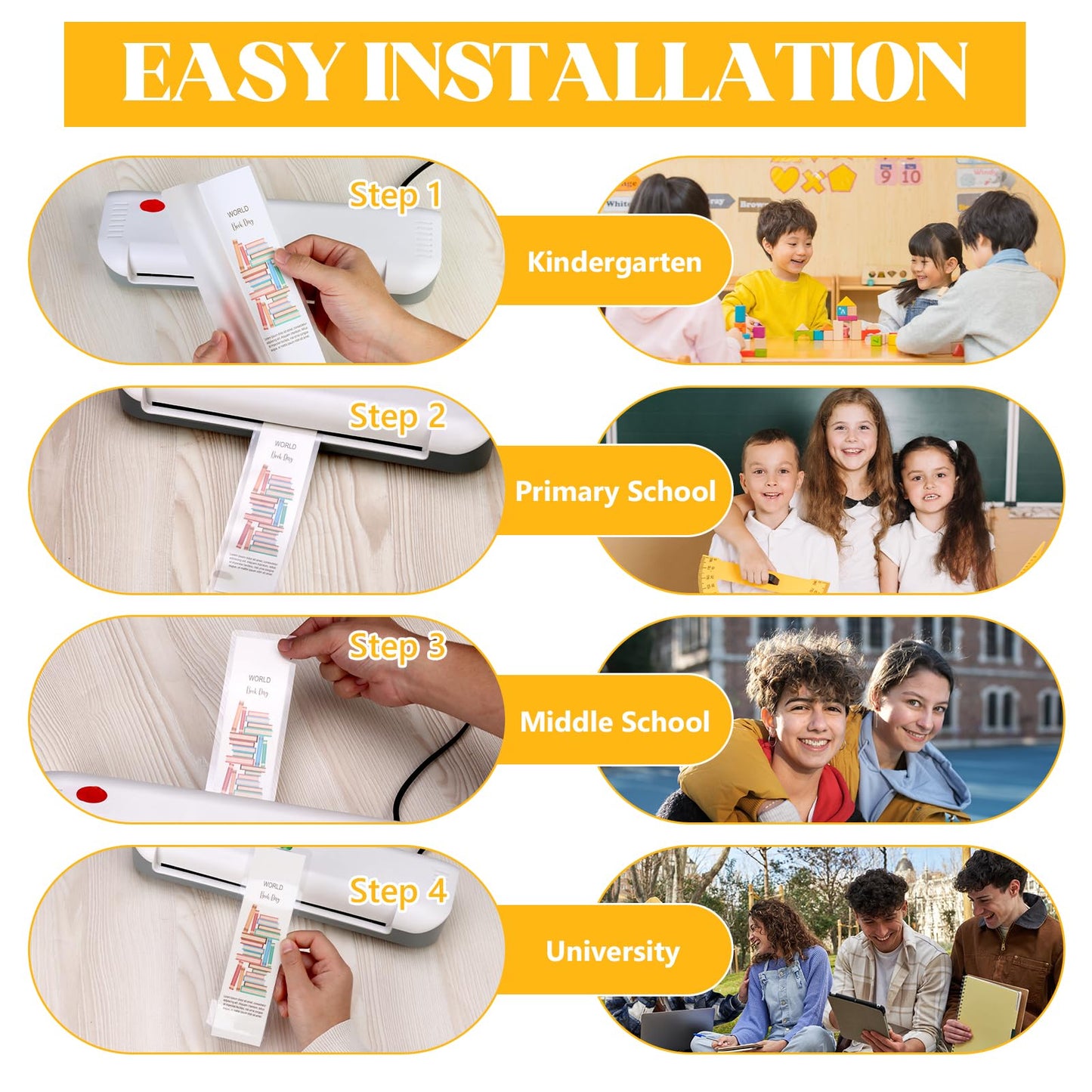 500 Pcs Bookmark Laminating Pouches 2x8inch 5 Mil Hot Laminator Sleeves DIY Bookmark Making Kit for Book Lovers(Without Laminating Machines)