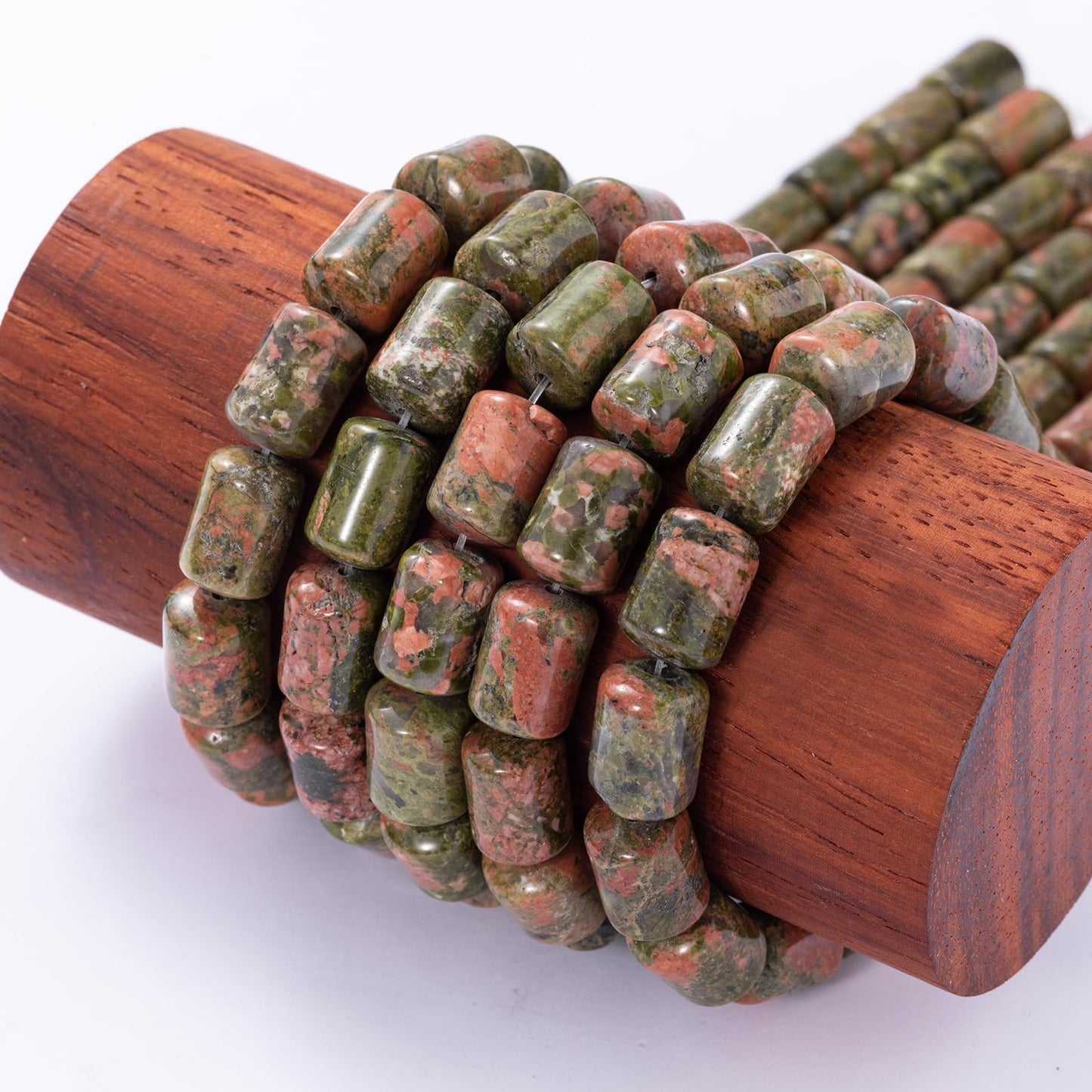 Natural Unakite Cylinder Tube Beads 10x14mm 38cm/str Loose Semi Gemstone Stone Beads for Making Bracelets Necklace