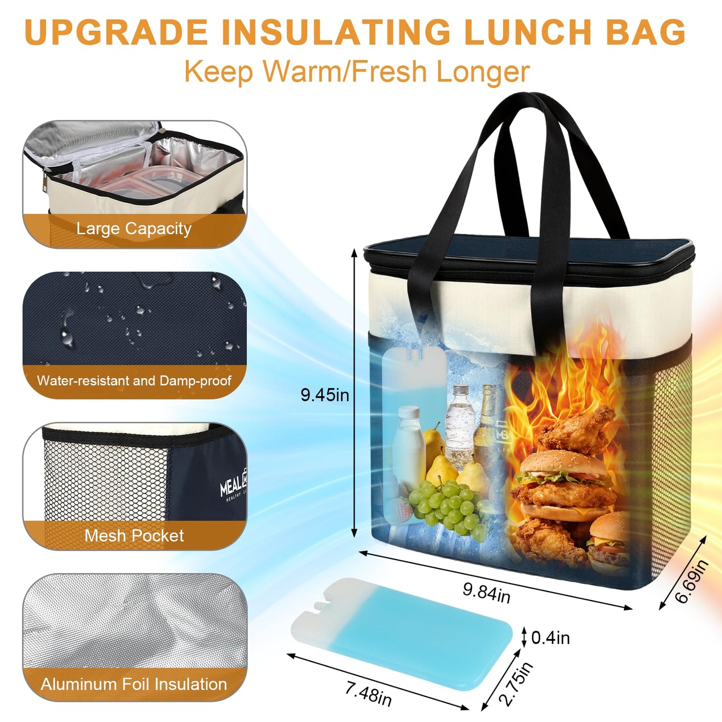 XIANKE 3Pack Stainless Steel Lunch Box, 27oz/800ml Snack Containers with Lids, Stainless Steel Food Storage Container with Lockable Clip, Leak-proof, Dishwasher-Safe Snack Box for Travel, Work