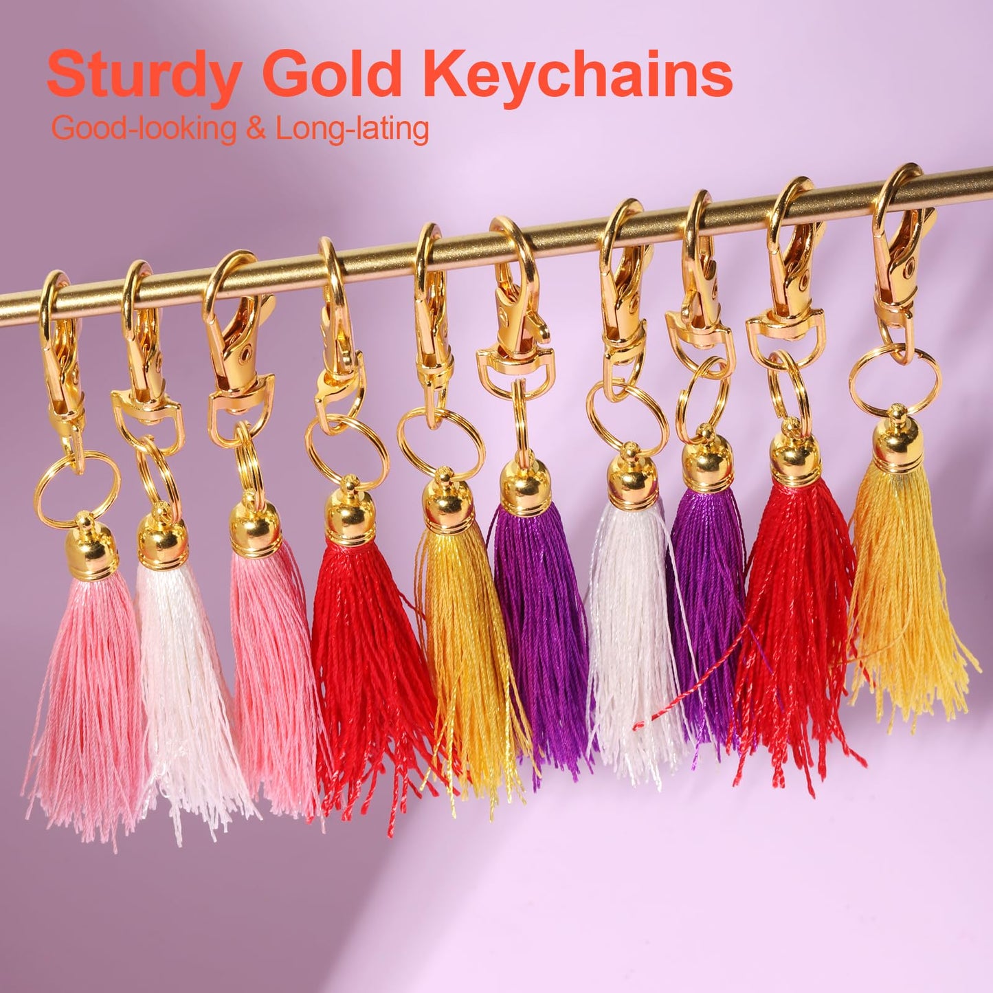 LEOBRO 240PCS Lobster Claw Clasps and Key Rings, Metal Key Chains, 120PCS Keychain Clips and 120PCS Key Chain Ring for Keychain, Jewelry Making, Art Crafts, Gold